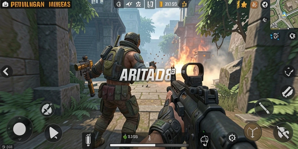 Tampilan menarik dari gameplay ARISTA88 yang penuh aksi.