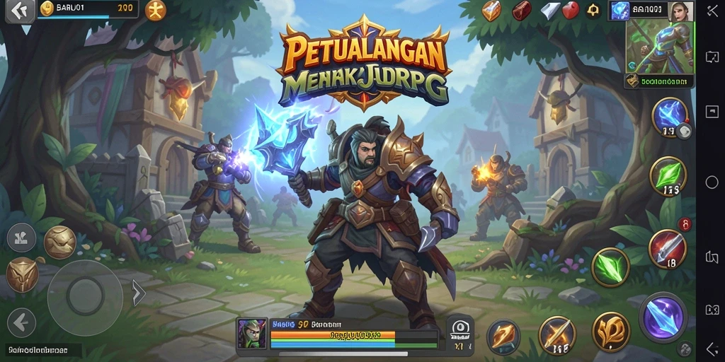 Tampilan gameplay menakjubkan dari BARU01 di dunia ARPG.