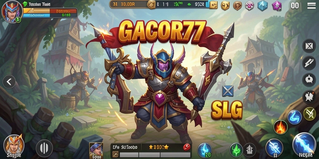 Tampilan gameplay menarik dalam GACOR77 dengan elemen strategi SLG.