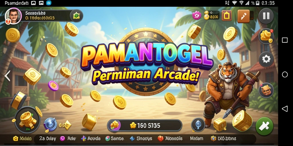 Screenshot gameplay PAMANTOGEL menampilkan aksi seru dalam permainan Arcade.