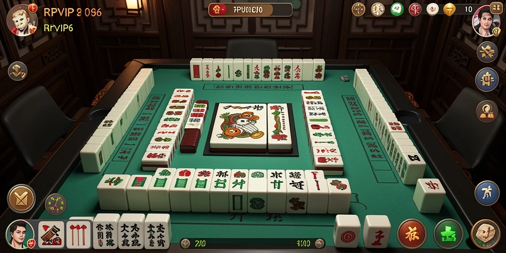Screenshot utama RPVIP6 menampilkan sesi permainan Mahjong yang seru.