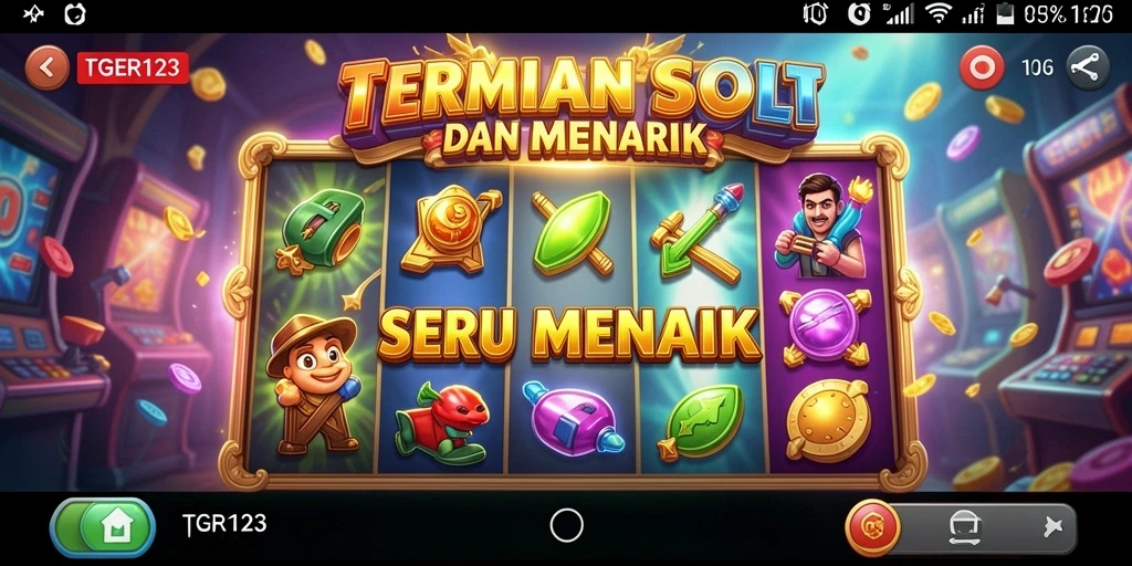 Tampilan menawan dari permainan Slot TGER123 saat gameplay aktif.